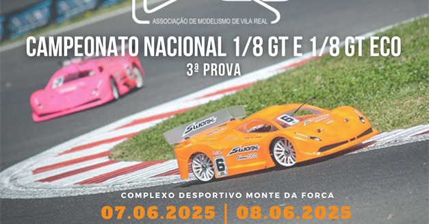 3ª PROVA DO CAMPEONATO NACIONAL 1/8 GT e Trofeu 1/8 GTE